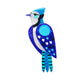 Boisterous Blue Jay Brooch