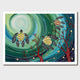 Turtles and Red Coral Print - Melanie Hava