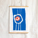 Bengerang Tea Towel - Blue and Red