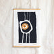 Bengerang Tea Towel - Charcoal and Ochre