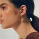 Catalina Raw Champagne Hoop Earrings