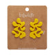 Statement Coral Yellow Stud Earrings