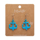 Ship Anchor Blue Drop Earrings