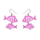 Fish Friends Pink Drop Earrings