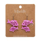 Fish Friends Pink Drop Earrings