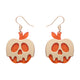 Poison Apple Orange and Gold Drop Earrings
