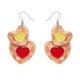 Lolly Heart Cookies Drop Earrings