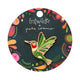 Radiant Ruby Throated Hummingbird Enamel Pin