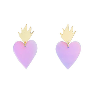 Holographic Lil Flame Earrings