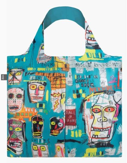 Jean Michel Basquiat Skull LOQI Shopping Bag