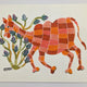 Colourful Bull Acrylic on Paper - Bhil Art