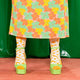 Flower Power Orange Socks