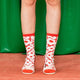 Flower Power Red Socks