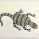 Lizard Acrylic on Paper - Baiga Art