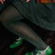 Luxe Wool Tights Green
