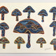 Mushrooms Pattern Acrylic on Paper - Baiga Art