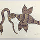 Snake and Bird Acrylic on Paper - Baiga Art