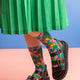 Wild Orchid Bamboo Crew Socks