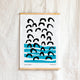 Women Walking Tea Towel - Blue