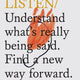 Do Listen: Understand What's Really Being Said