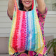 Concertina Pleat Bag Brushstrokes