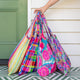 Concertina Pleat Bag Gum Blossoms