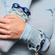 Chain Link Bracelet Blue