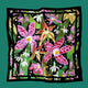 Midnight Orchids Silk/Cotton Scarf