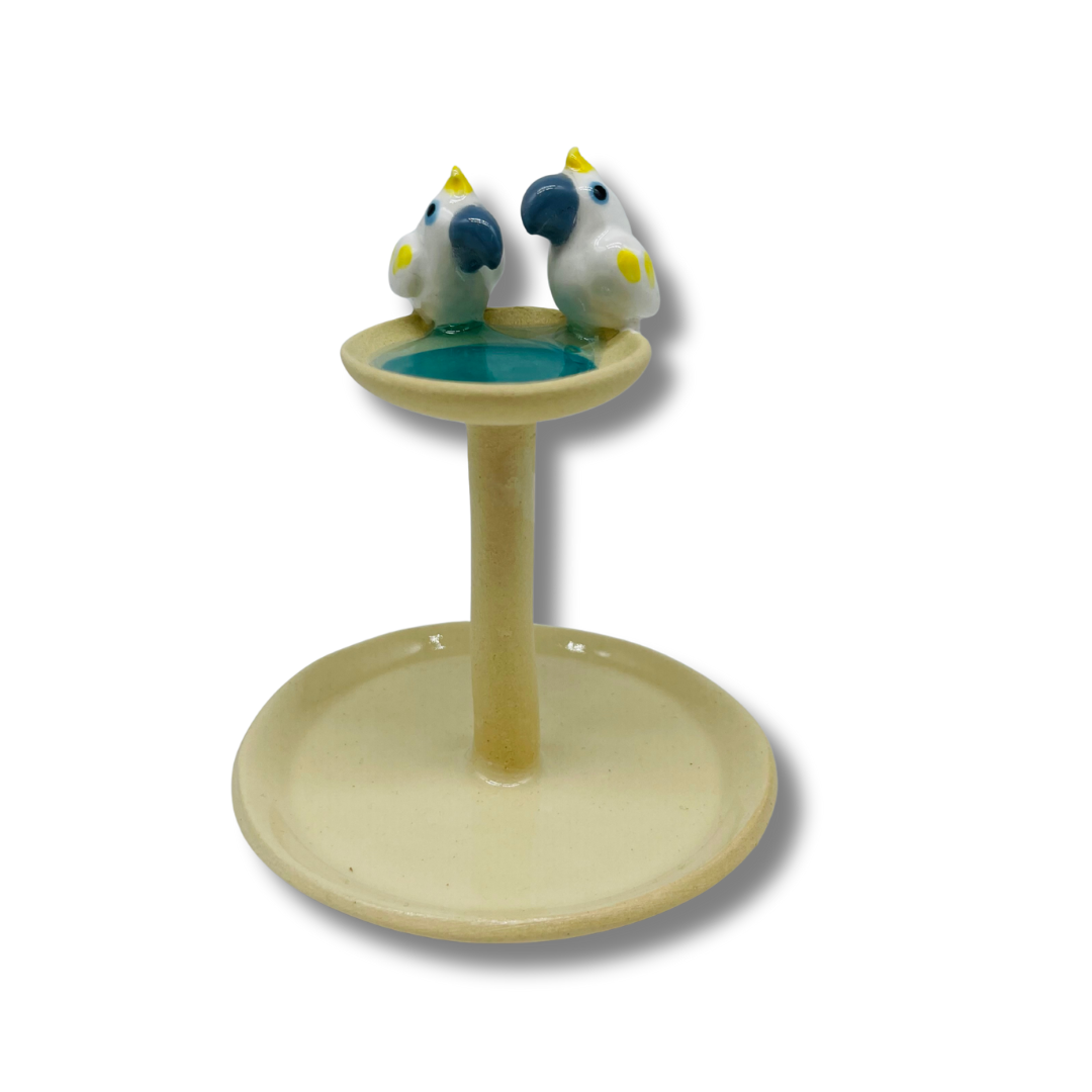 Bird Bath Cockatoo Treasure Dish