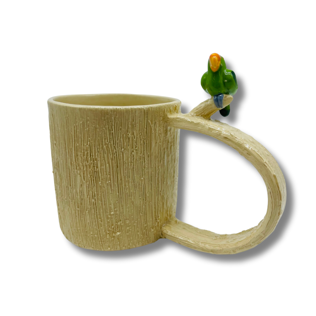Perched Parakeet Mug