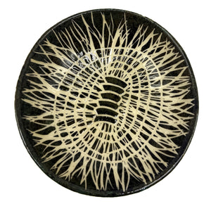 Black Palm "Kakan" Basket Weaving Ceramic Bowl - Vanessa Cannon