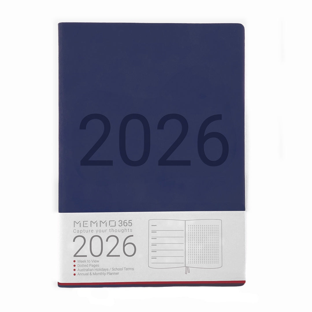 MEMMO365 Luxe (week-to-view) Navy 2026 Diary