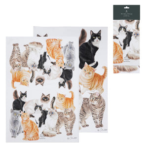 Purrfect Moments Cat Tea Towels - Set of 2