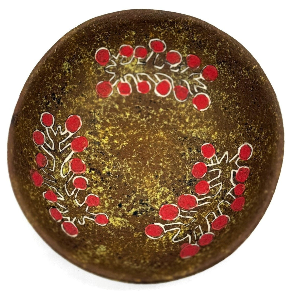 Quandong "Janbal" Ceramic Bowl Red - Margaret Rocky