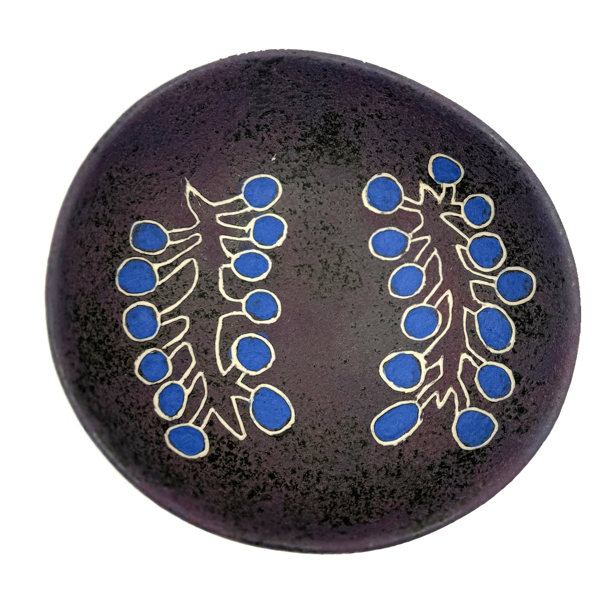 Quandong "Janbal" Ceramic Bowl Blue - Margaret Rocky