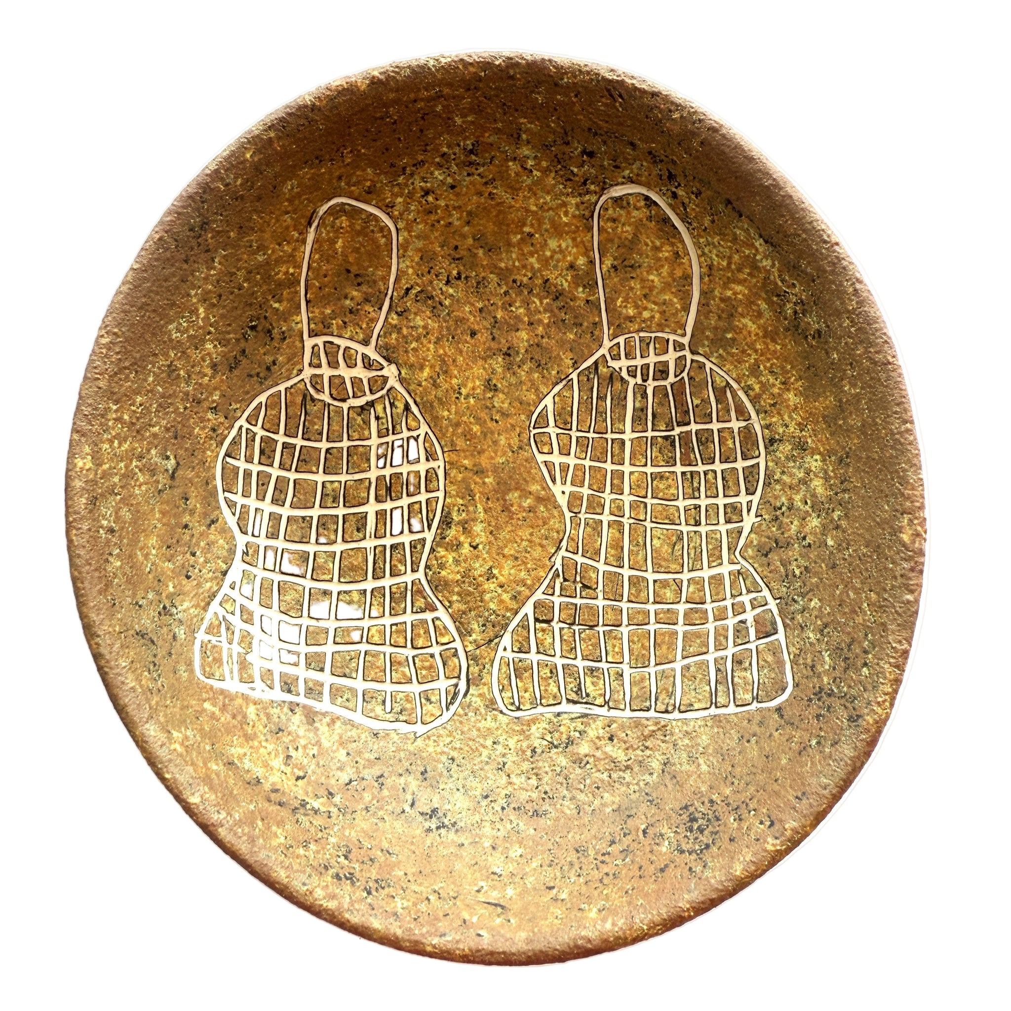 Black Palm Dilly Bag Ceramic Bowl - Margaret Rocky