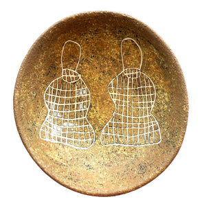 Black Palm Dilly Bag Ceramic Bowl - Margaret Rocky