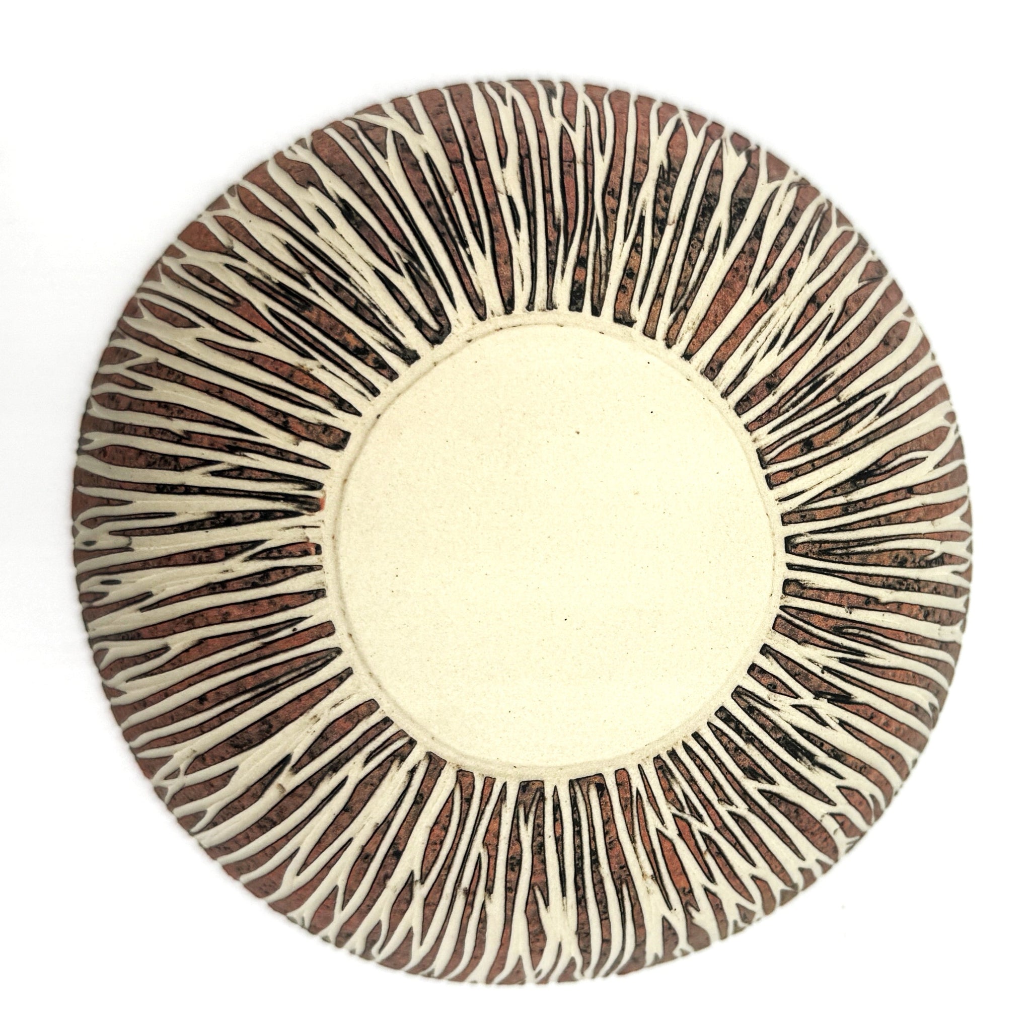 Black Palm "Kakan" Basket Weaving Ceramic Bowl - Vanessa Cannon