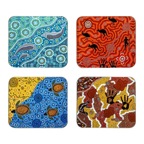 Maarakool Art Assorted 4pk Coaster Set