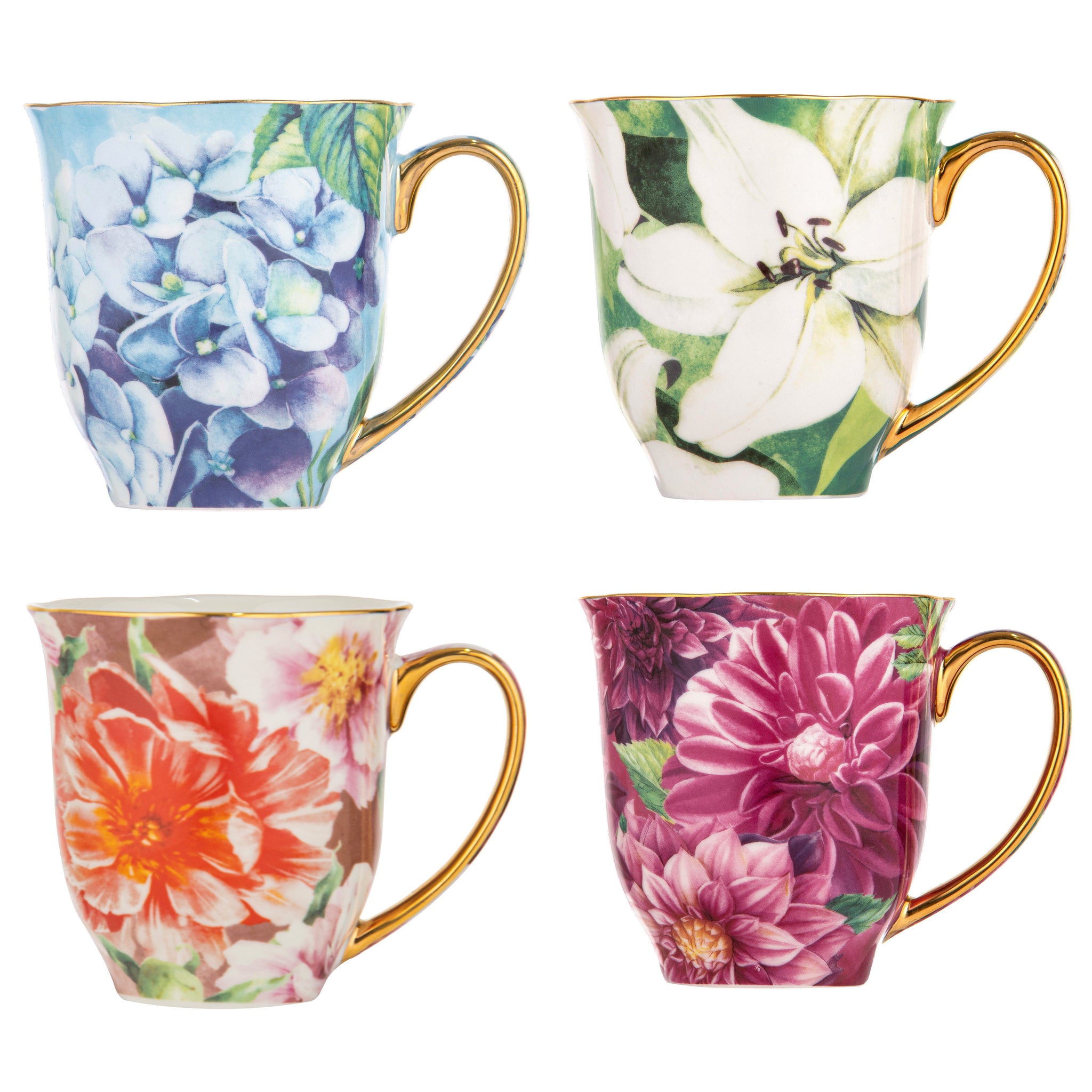 Bold Blooms White Lily Mug