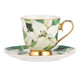 Bold Blooms White Lily Cup & Saucer