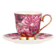 Bold Blooms Pink Dahlia Cup & Saucer