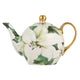 Bold Blooms White Lily Teapot