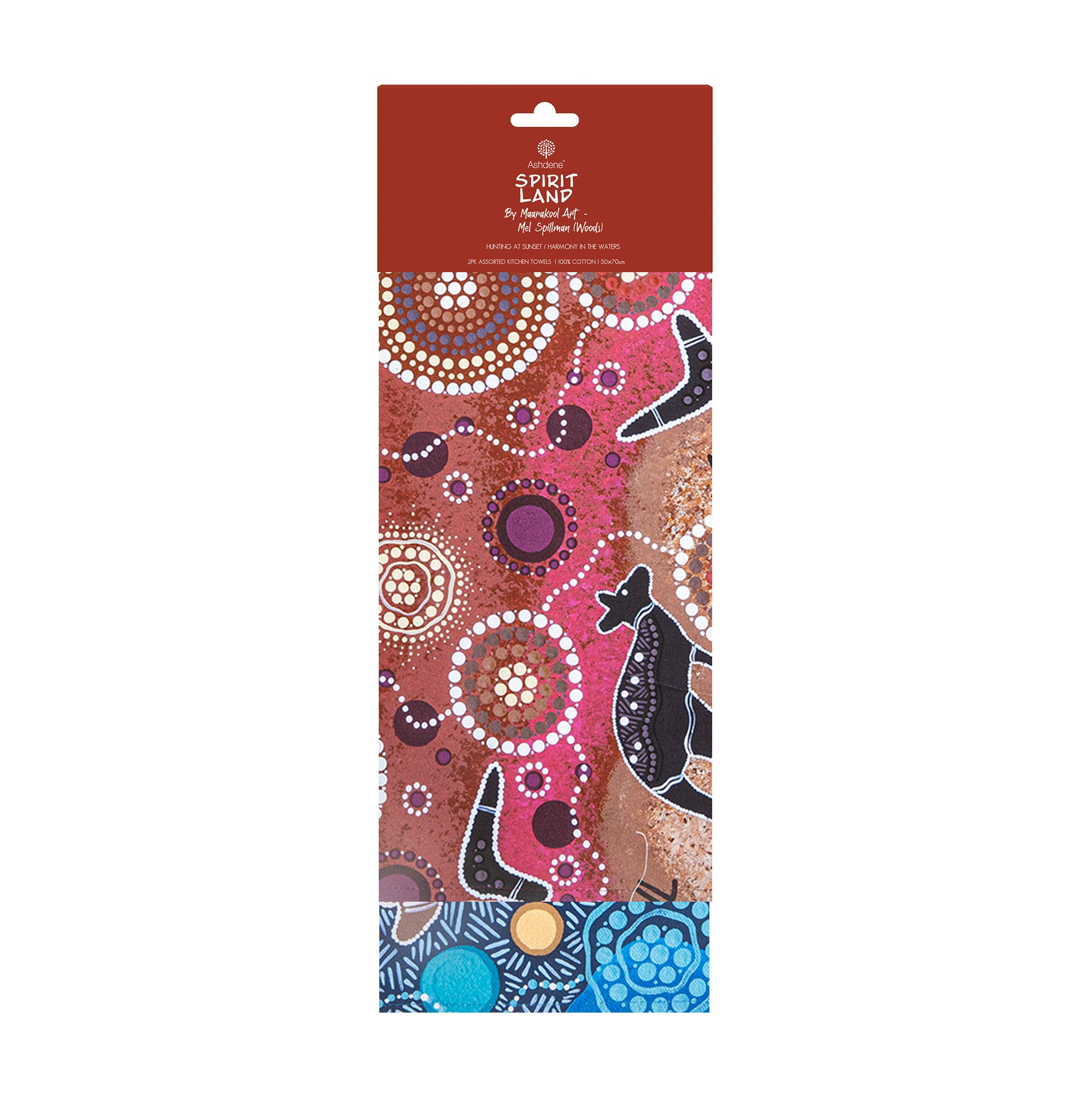 Spirit Land Harmony Sunset 2pk Kitchen Tea Towel