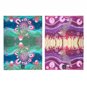 Spirit Land Beauty Kookaburra 2pk Kitchen Tea Towel
