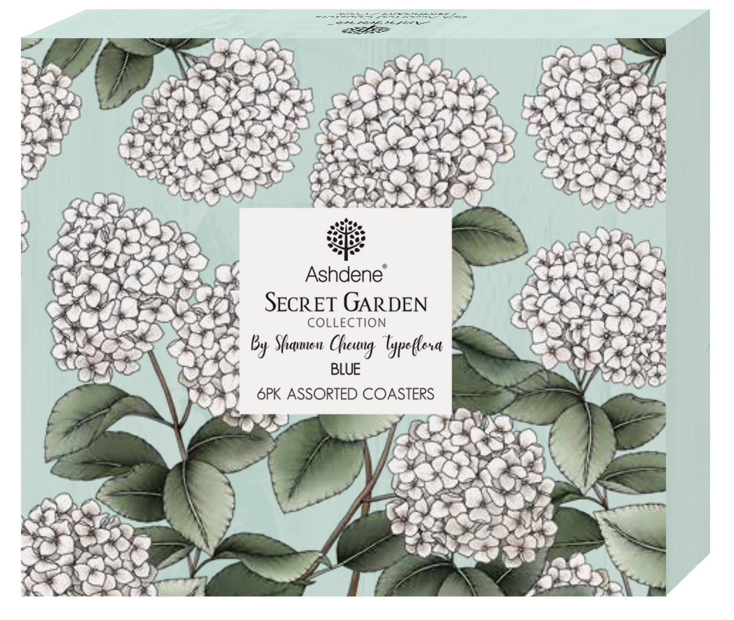 Secret Garden 6pk Assorted Coasters - Blue