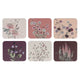 Secret Garden 6pk Assorted Coasters - Pink