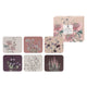 Secret Garden 6pk Assorted Coasters - Pink
