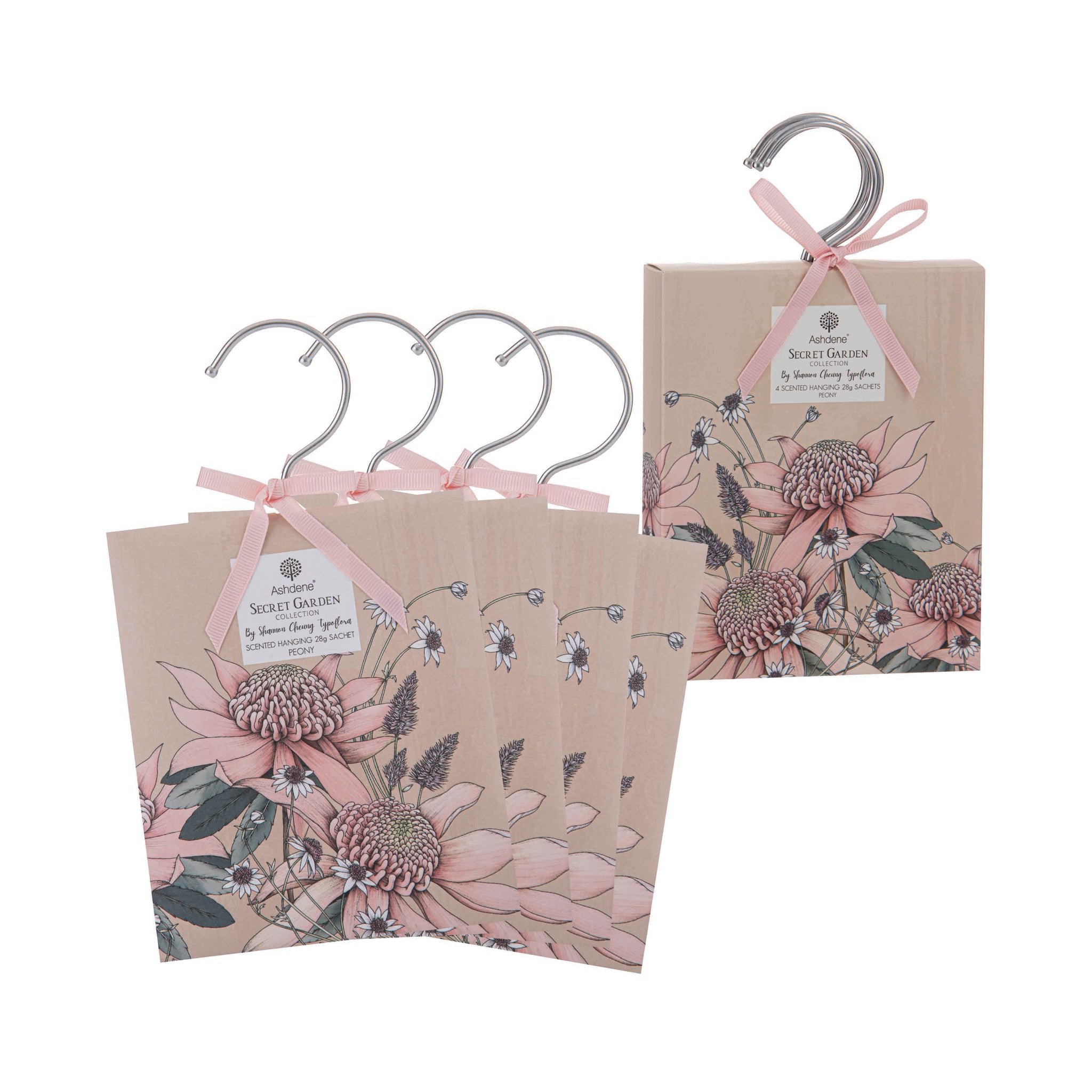 Secret Garden 28g 4 pack Peony Hang Scented Sachet