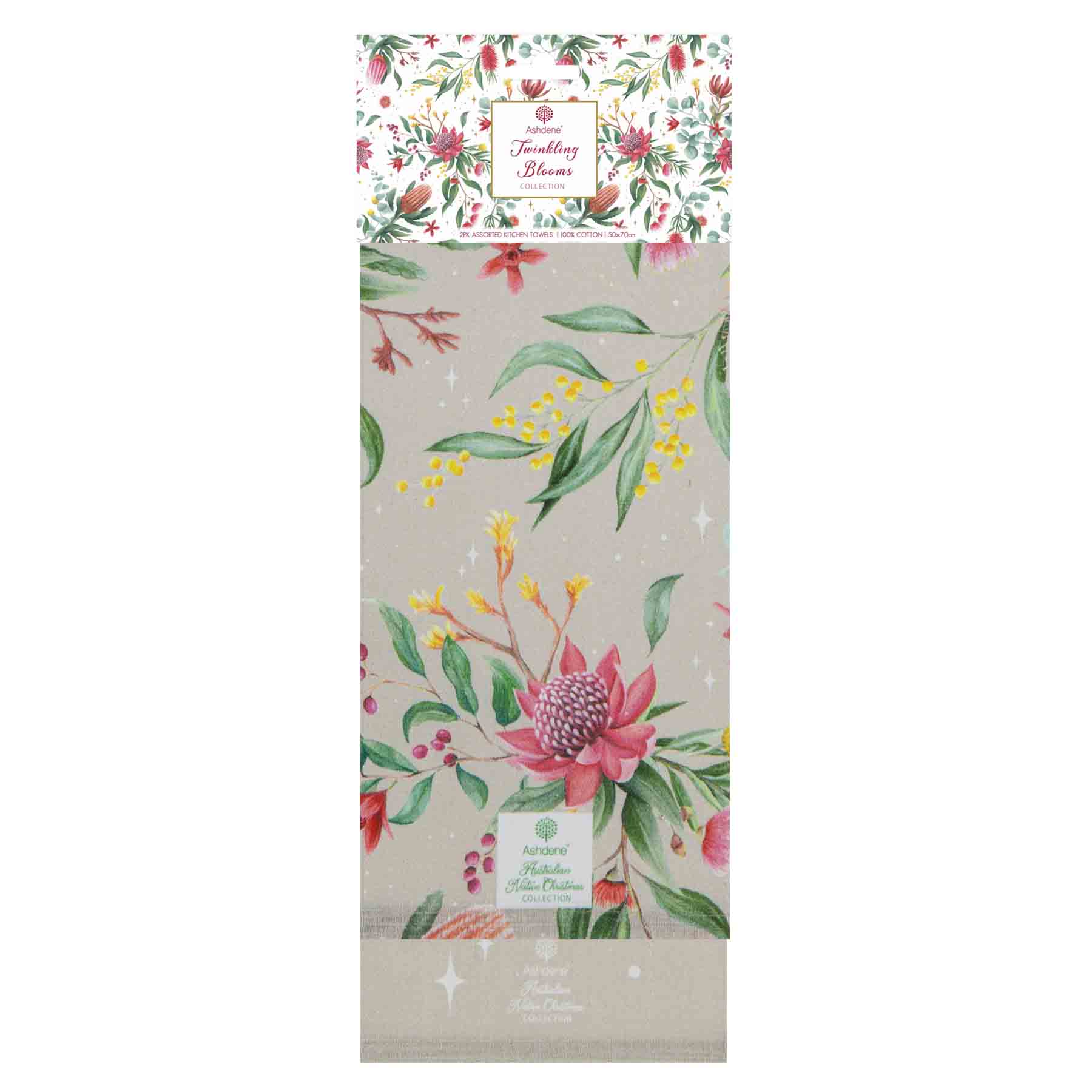 Twinkling Blooms 2pk Kitchen Tea Towel